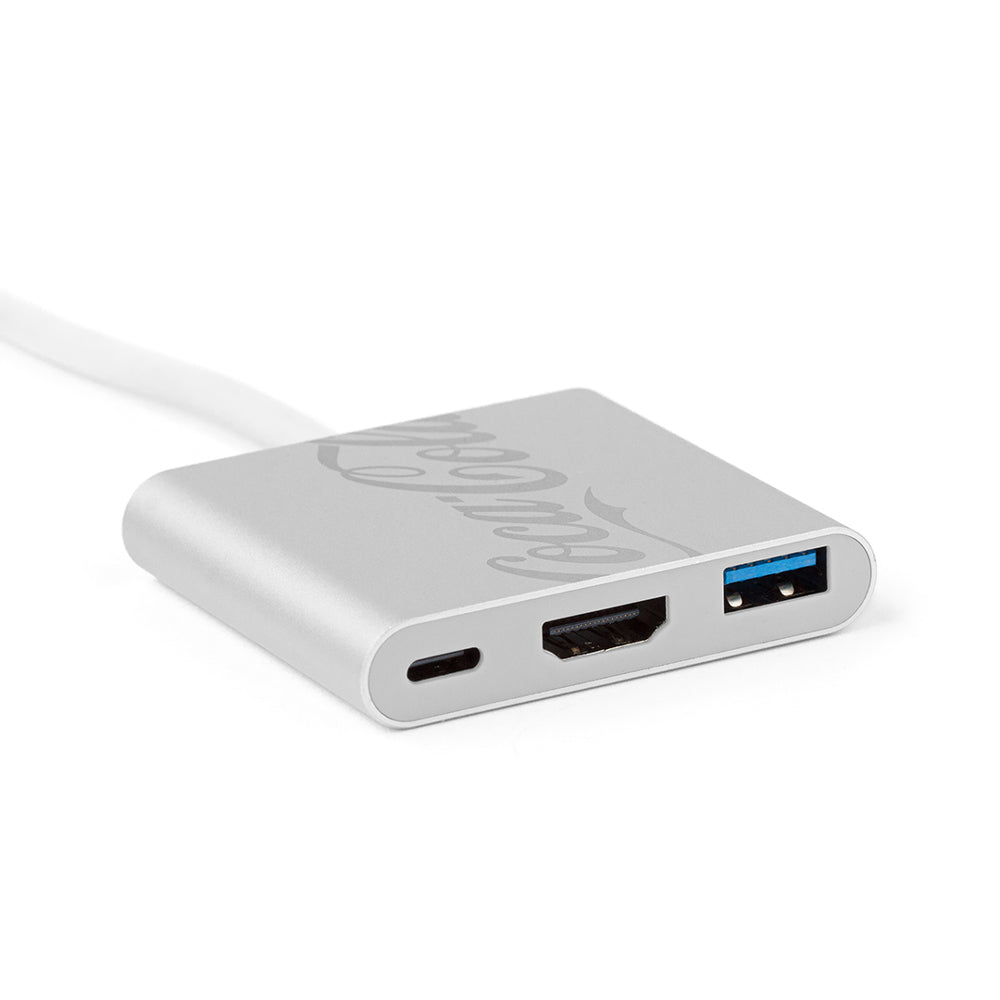 Hub USB-C 3 em 1 Branco | Coca-Cola