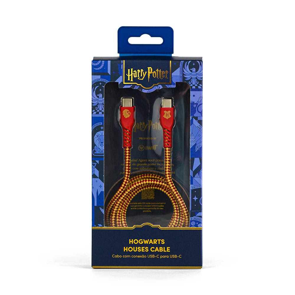 Cabo USB-C para USB-C Vermelho | Grifinória Harry Potter