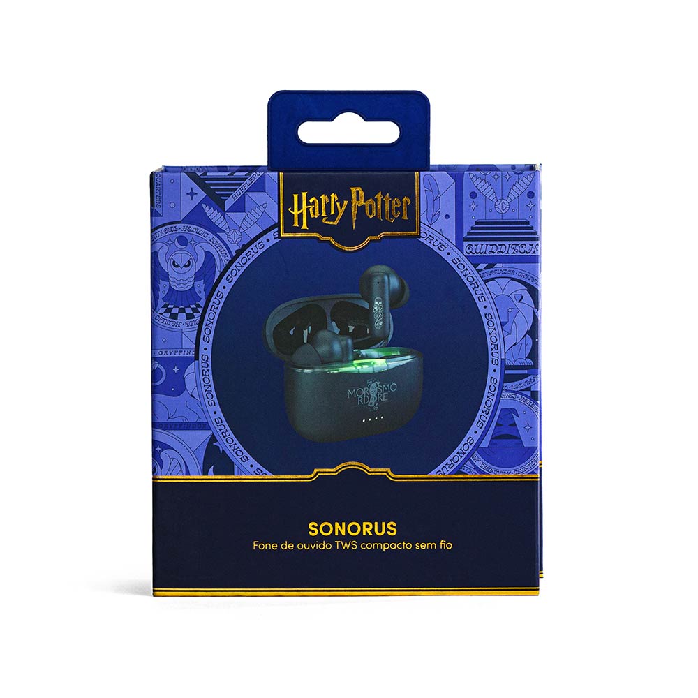 Fone Bluetooth TWS Preto | Sonorus Harry Potter
