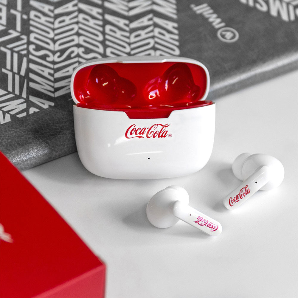 Fone de Ouvido TWS Branco | Flow Earbuds Coca-Cola