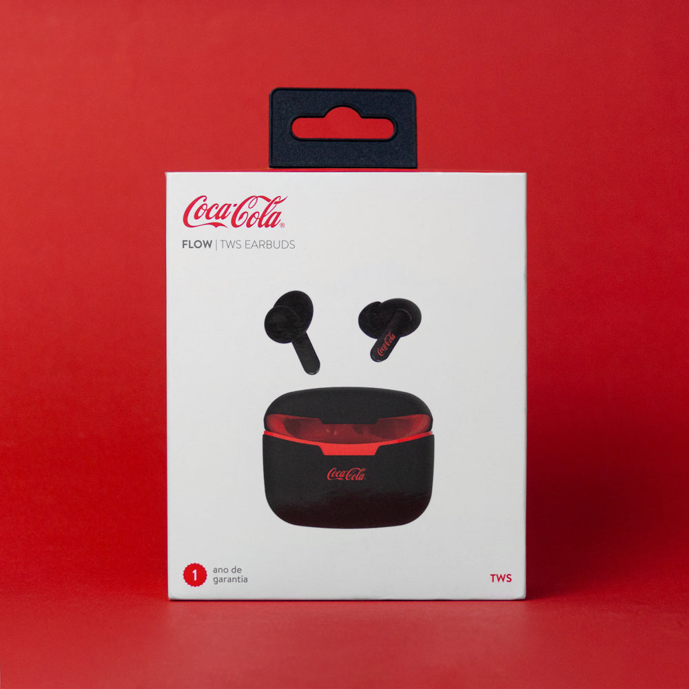 Fone de Ouvido TWS Preto | Flow Earbuds Coca-Cola