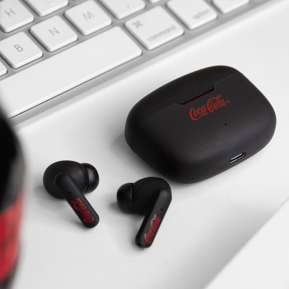 Fone de Ouvido TWS Preto | Flow Earbuds Coca-Cola