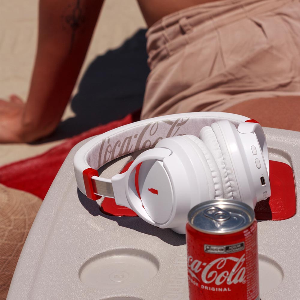 Fone de Ouvido Wireless Branco | Elite Bass Headphone - Coca-Cola