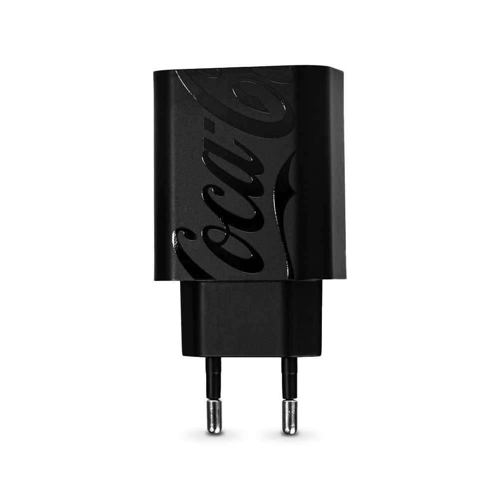 Carregador USB-C 20W Preto | PD Charger - Coca-Cola