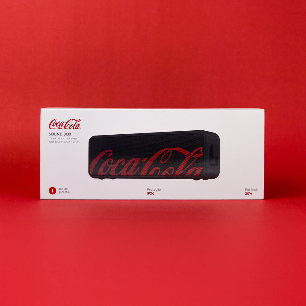 Caixa de Som com Baixos Acentuados Preta | Sound Box Coca-Cola