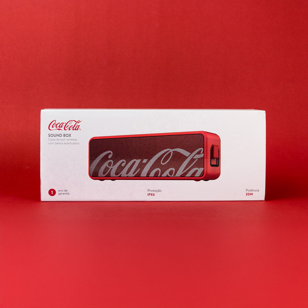 Caixa de Som com Baixos Acentuados Vermelha | Sound Box Coca-Cola