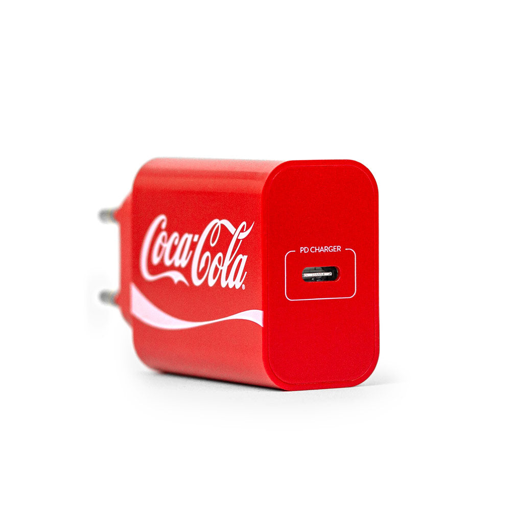 Carregador USB-C 20W Vermelho | PD Charger - Coca-Cola