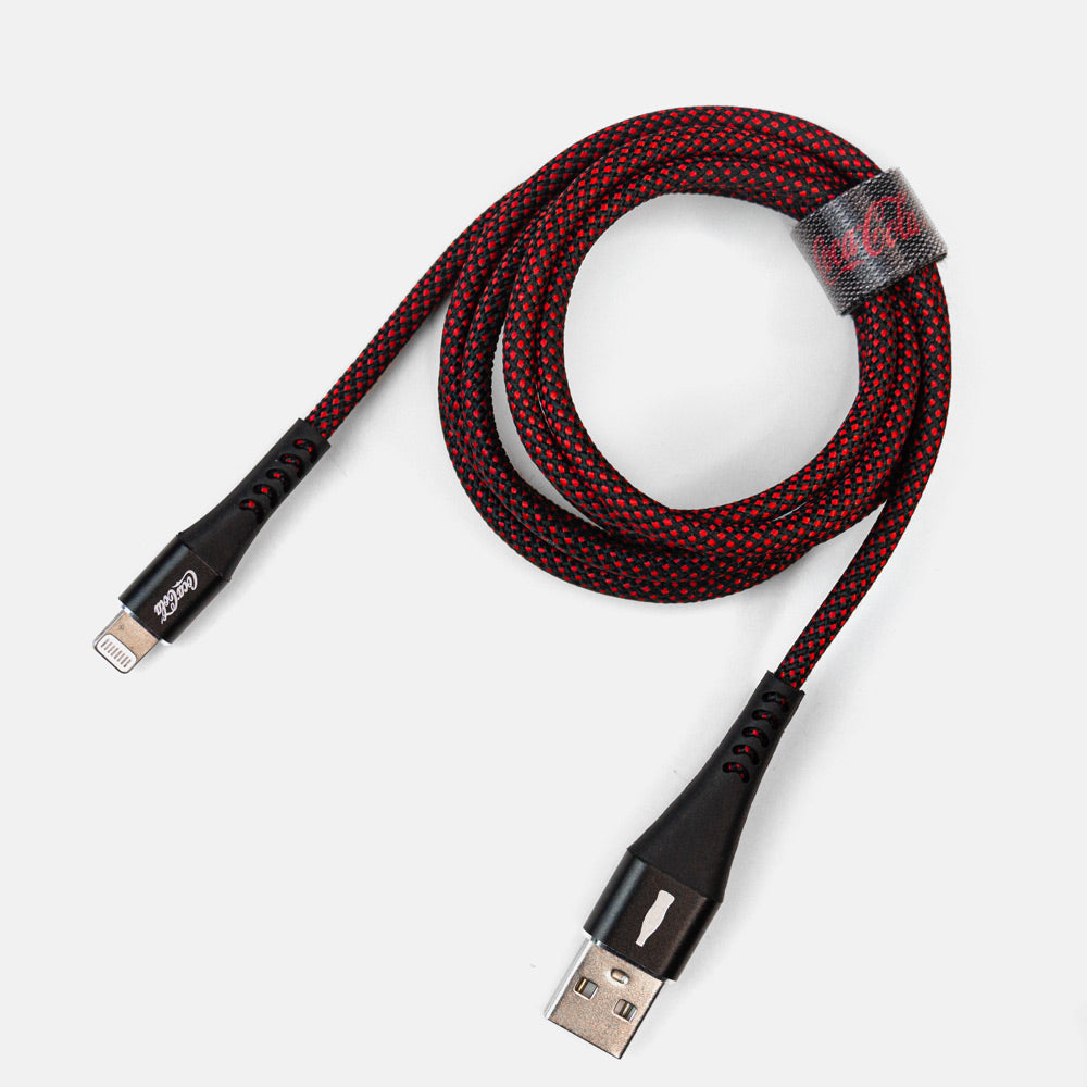 Cabo MFi Lightning para USB Preto | Elite Cable Coca-Cola