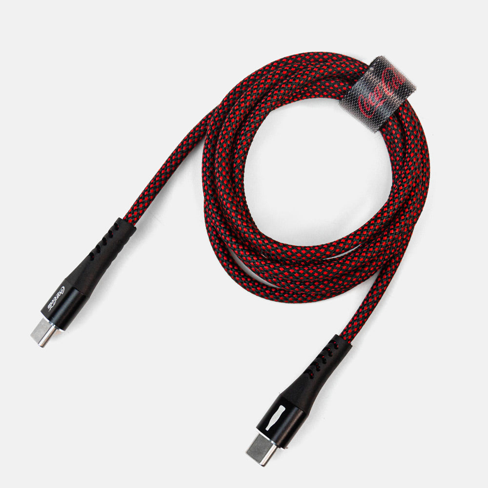 Cabo USB-C para USB-C Preto | Elite Cable Coca-Cola