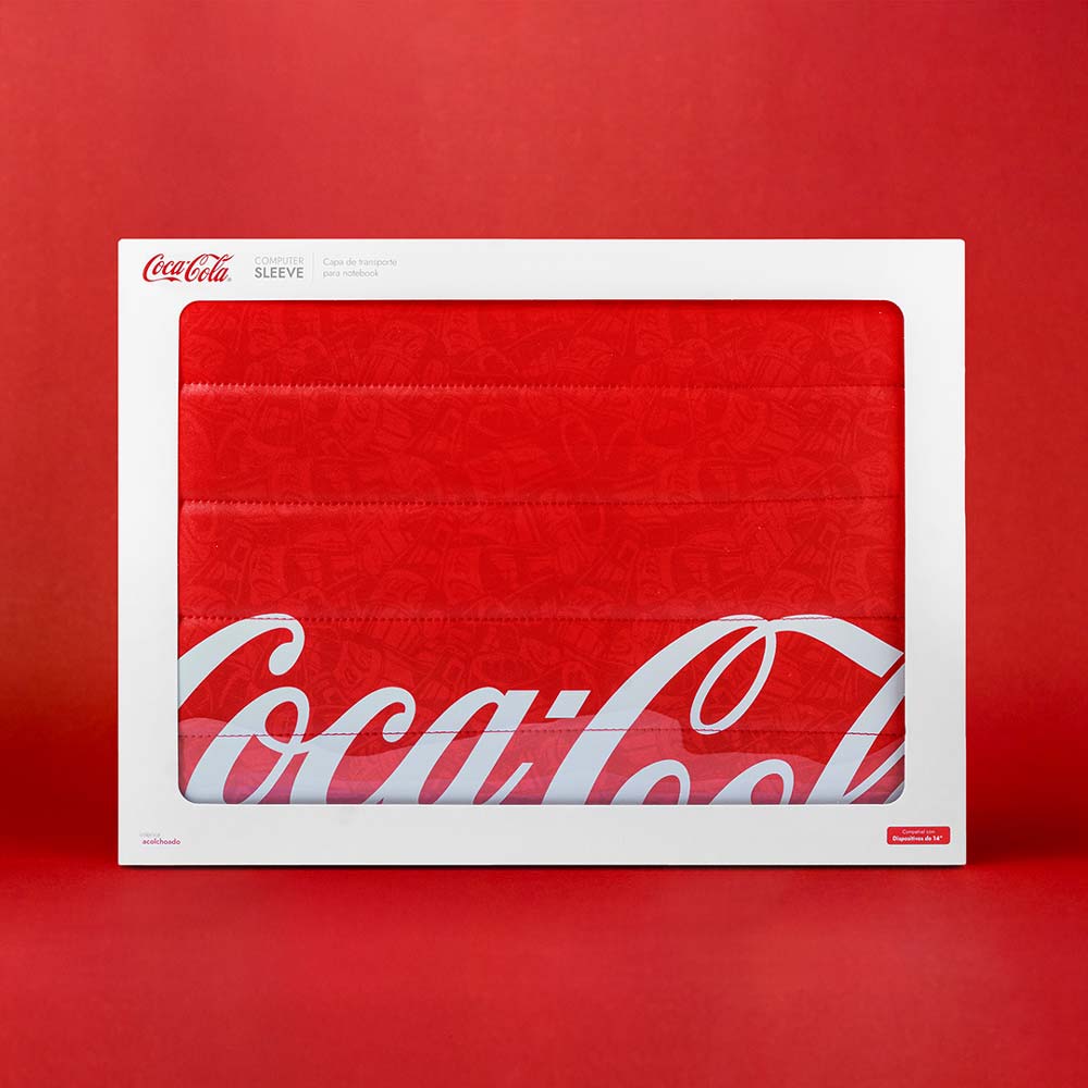 Capa para Notebook 14" Vermelha | Sleeve Coca-Cola