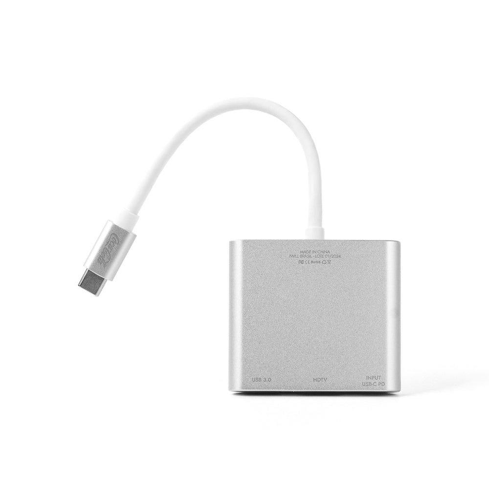 Hub USB-C 3 em 1 Branco | Coca-Cola