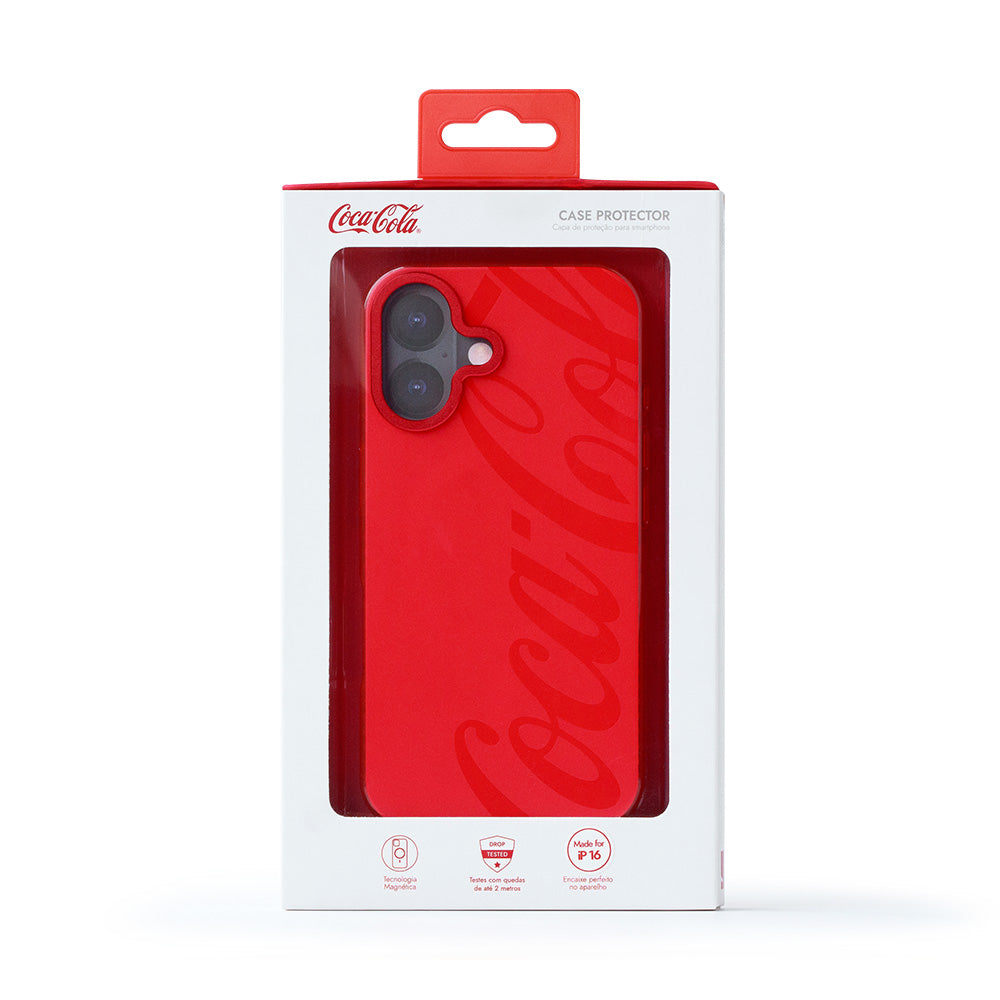 Capa para iPhone 16 Vermelha | Magcase Coca-Cola