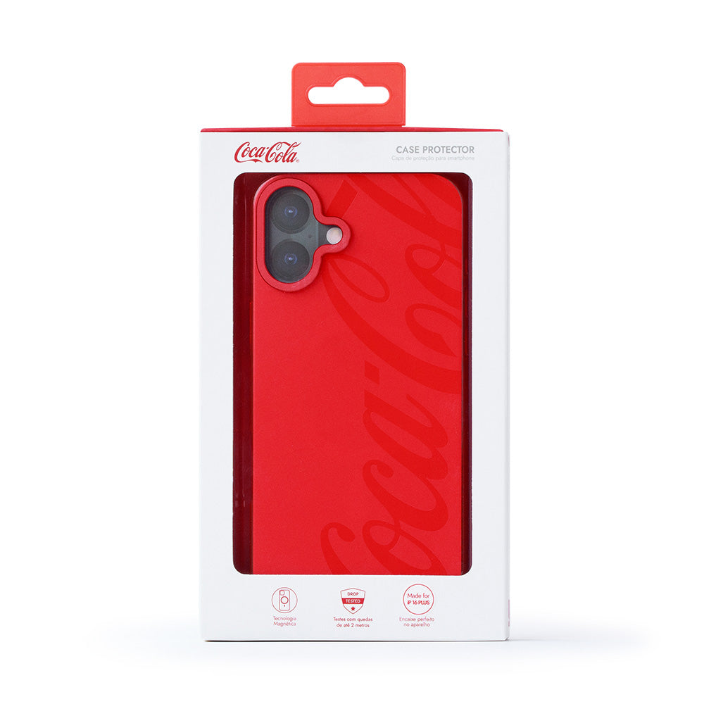 Capa para iPhone 16 Plus Vermelha | Magcase Coca-Cola