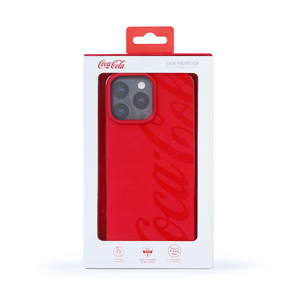 Capa para iPhone 16 Pro Max Vermelha | Magcase Coca-Cola
