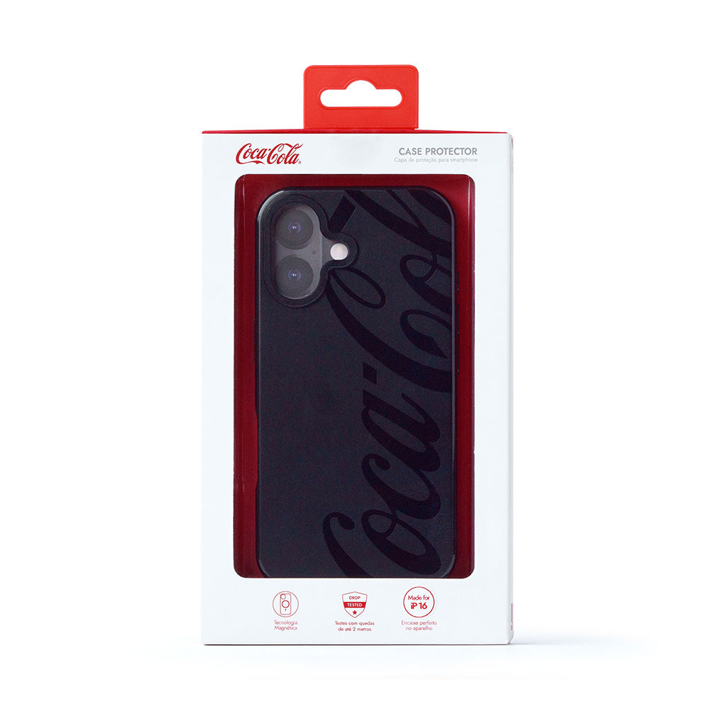 Capa para iPhone 16 Preta | Magcase Coca-Cola