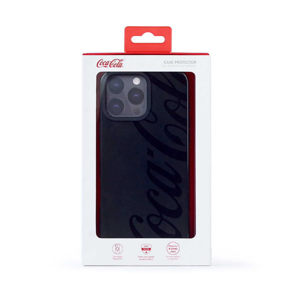 Capa para iPhone 16 Pro Max Preta | Magcase Coca-Cola