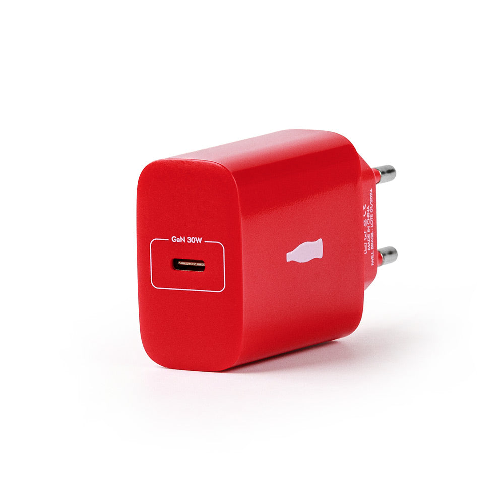 Carregador GaN USB-C 30W Vermelho | GaN Charger Coca-Cola