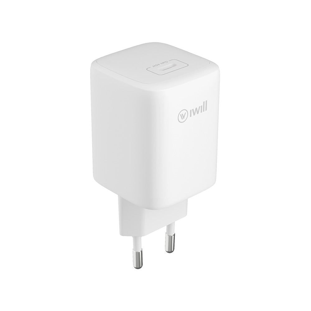 Carregador de parede GaN 45W USB-C Branco | GaN Charger iWill