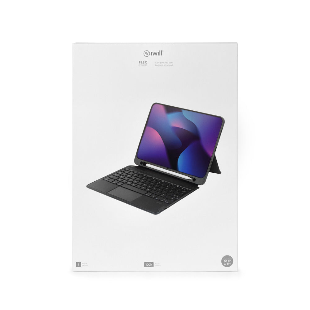 Capa para iPad com Teclado e Trackpad | Flex Keyboard iWill