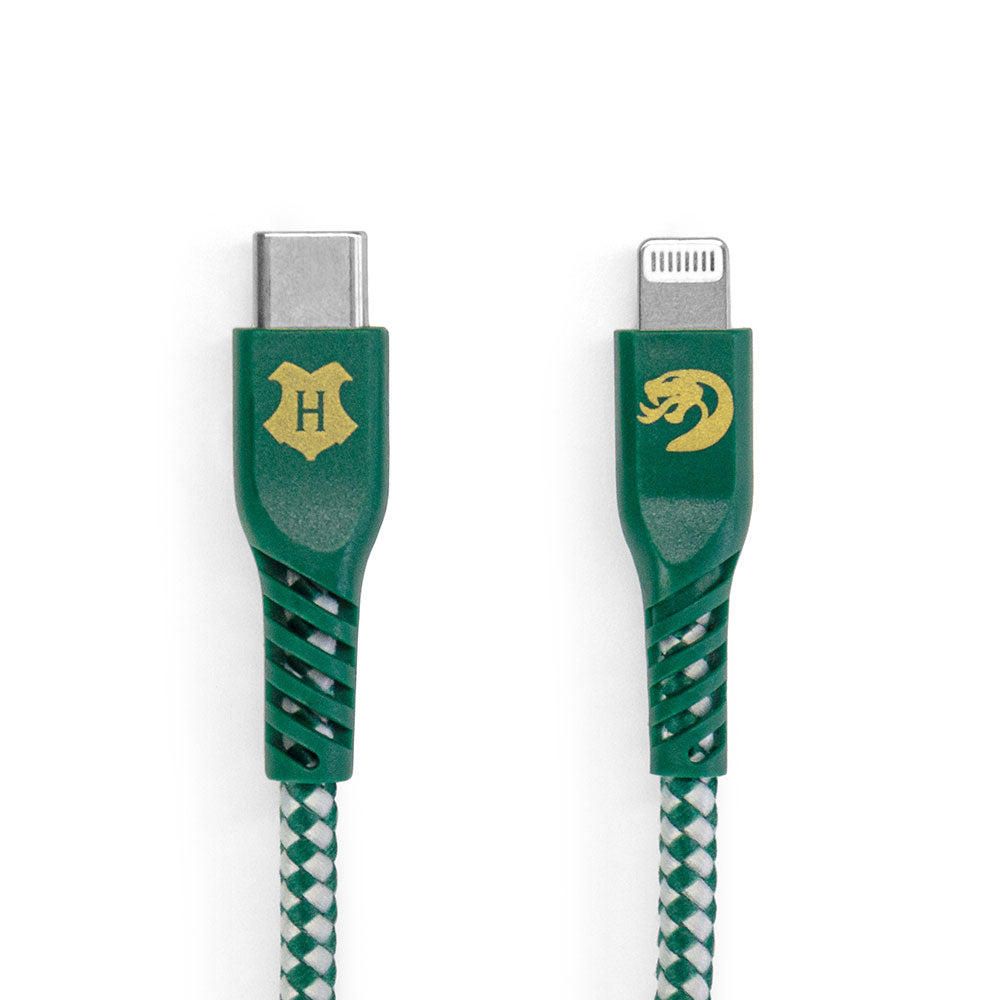 Cabo MFi Lightning para USB-C Verde | Sonserina Harry Potter