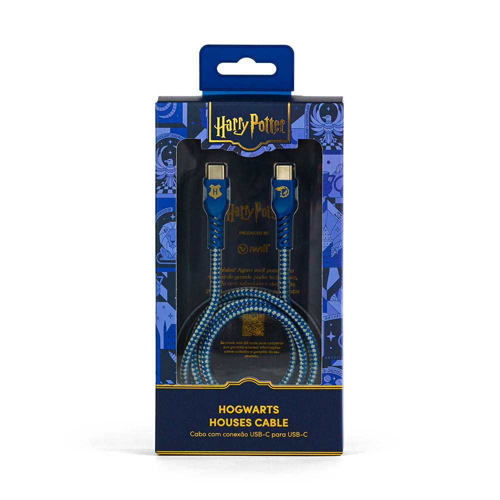 Cabo USB-C para USB-C Azul | Corvinal Harry Potter