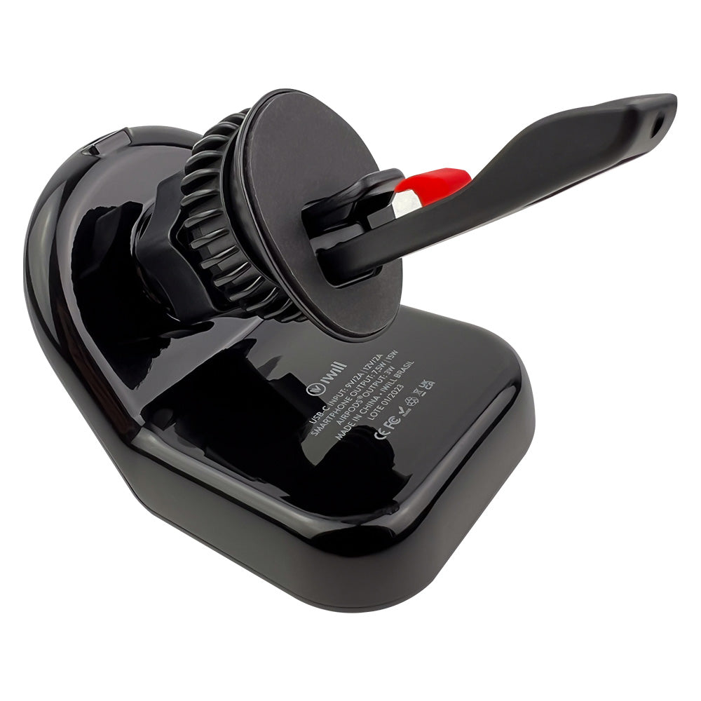 Carregador veicular 2 em 1 com carregamento magnético sem fio | iWill