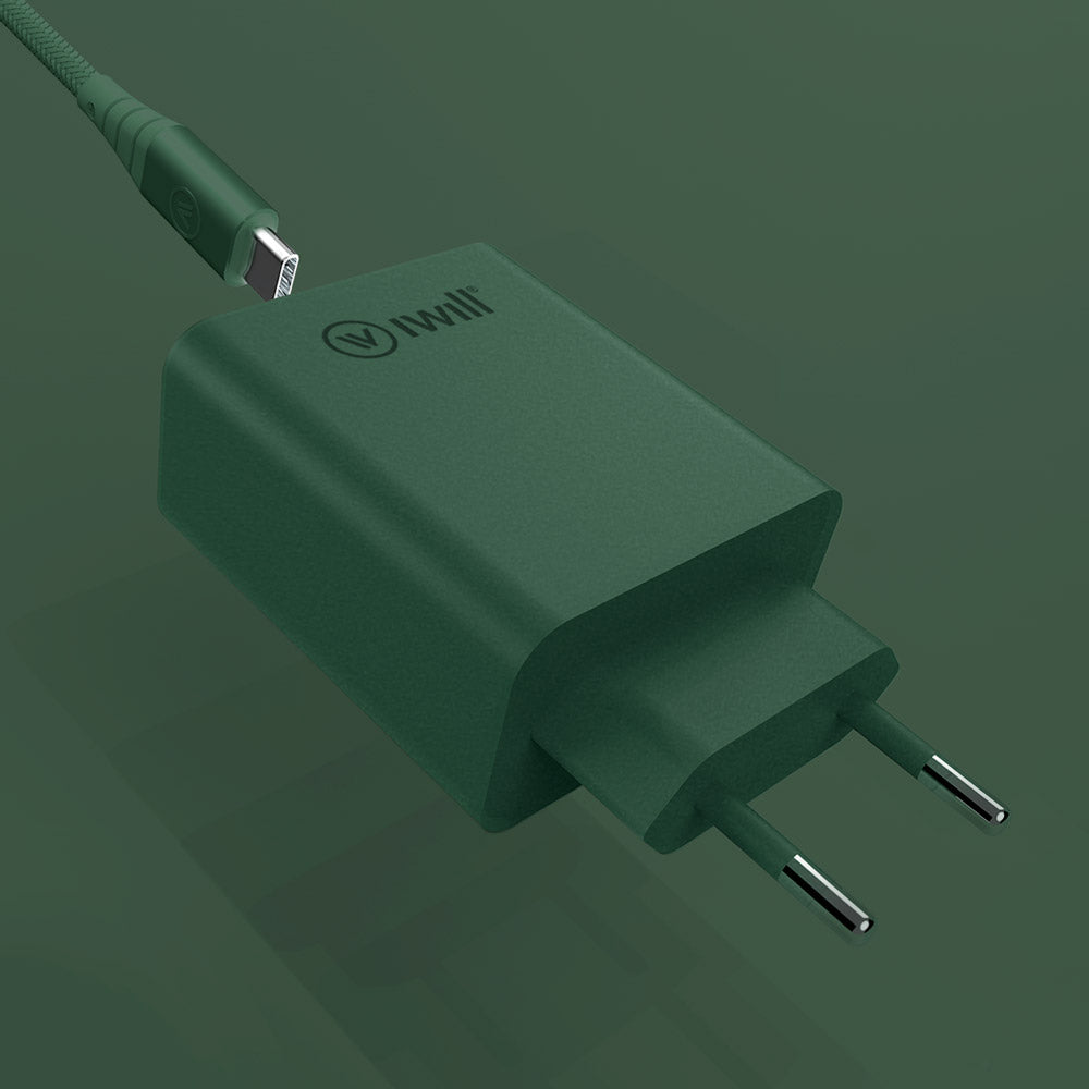 Carregador USB-C PD 20W Verde | PD Charger iWill