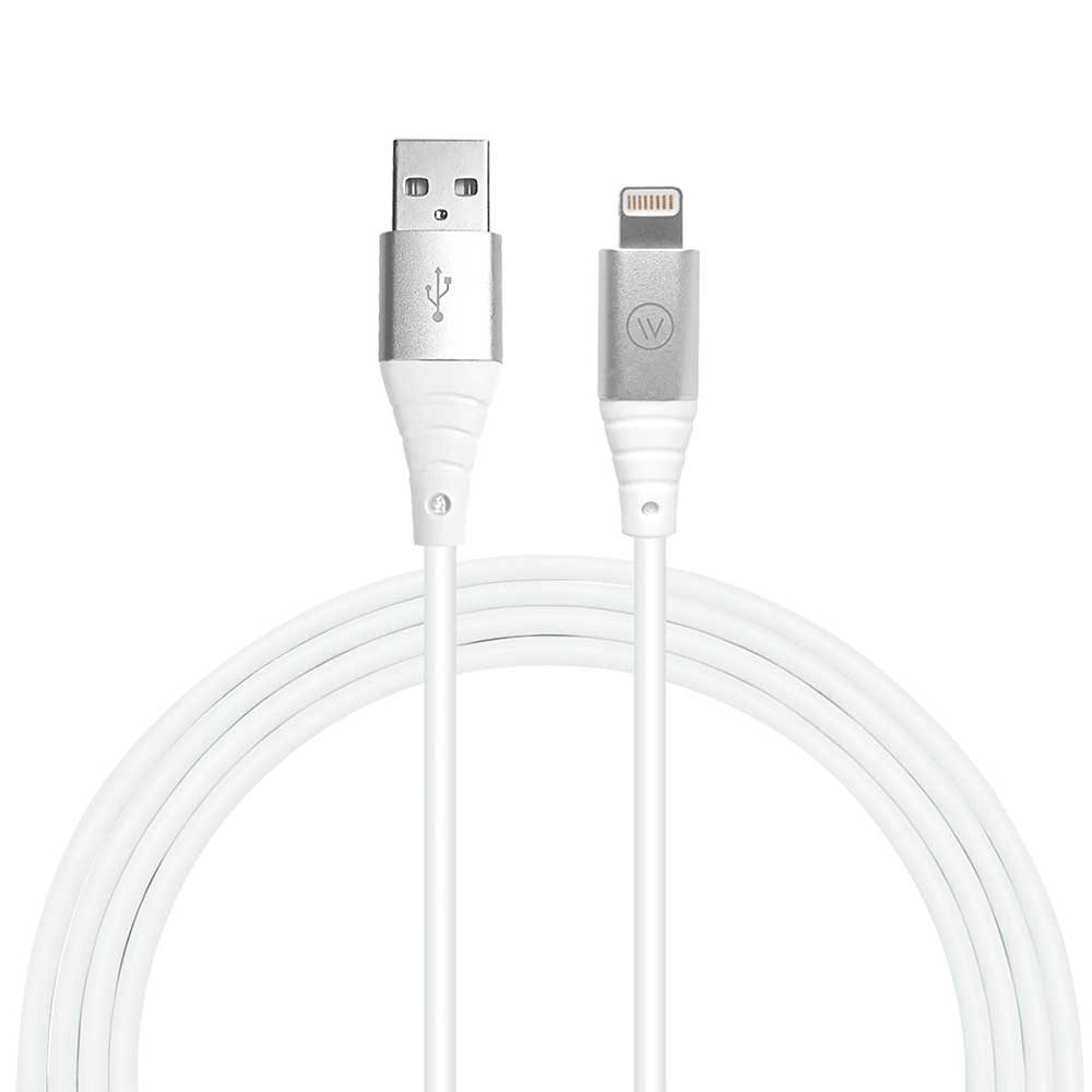 Cabo homologado MFi Hard Cable em TPE 2m - Branco