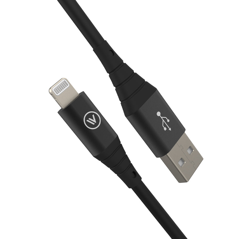 Cabo homologado MFi Hard Cable em TPE 1,2m - Preto