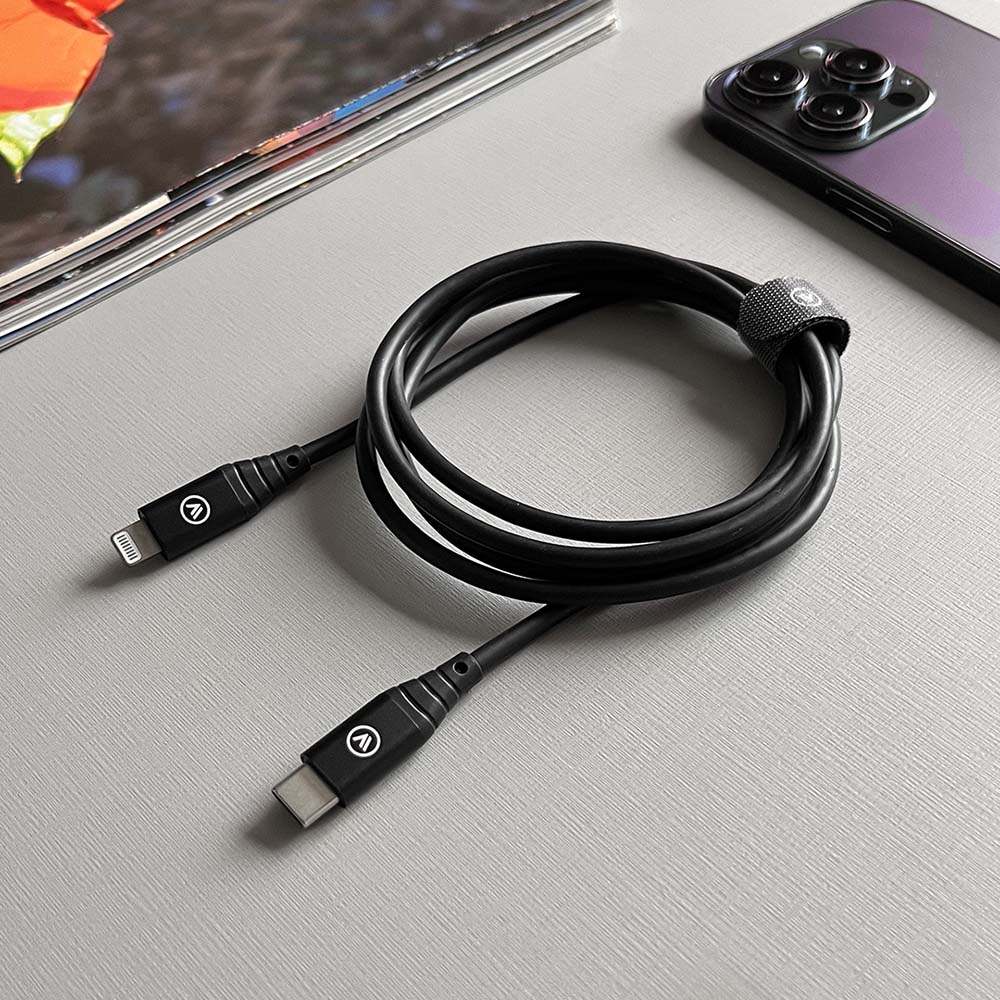 Cabo MFi Lightning para USB-C em TPE Preto | Hard Cable iWill
