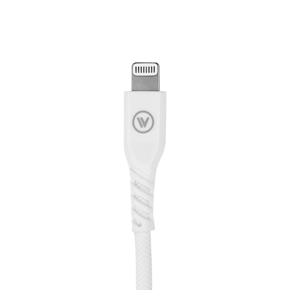 Cabo Homologado MFi Lightning para USB em Nylon 1,2m Branco | Strong Cable iWill