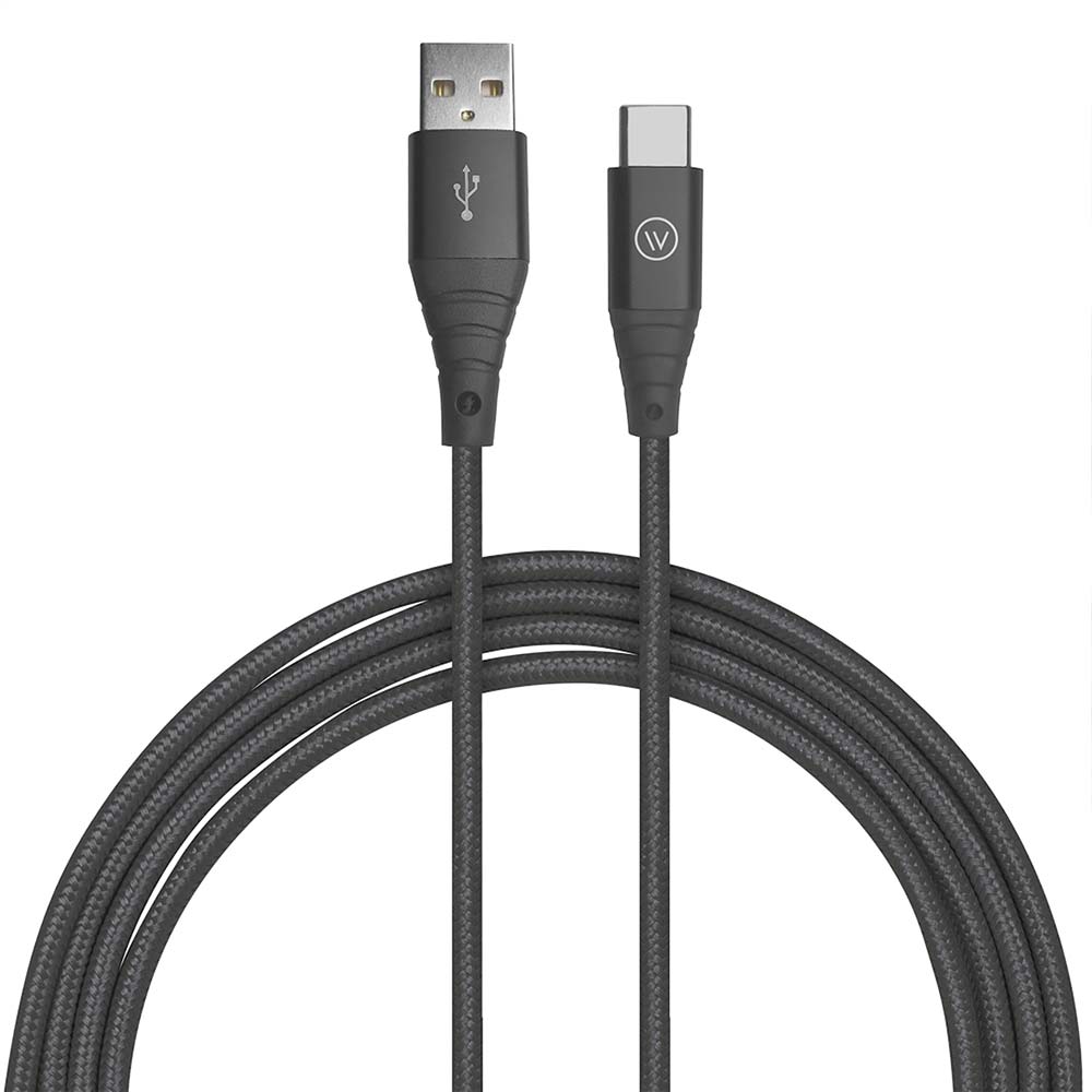 Cabo USB-C para USB Hard Cable em Poliéster Preto