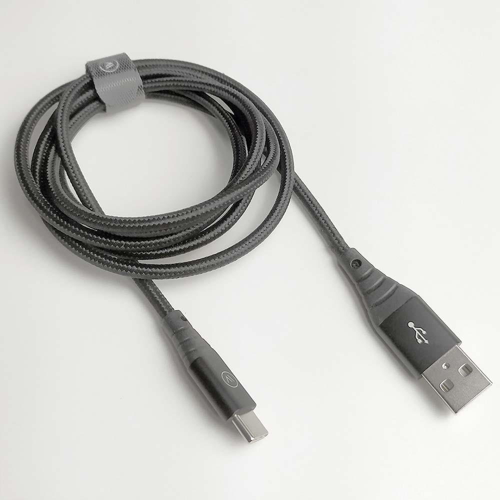 Cabo Hard USB-C para USB 1,2M em Poliéster Preto - iWill