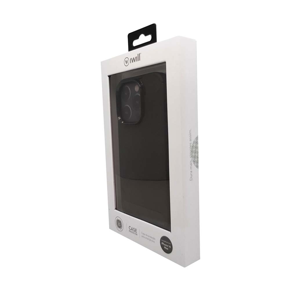 Capa para iPhone 14 Pro Max Antichoque Dupla Preta | Carbon Fiber iWill
