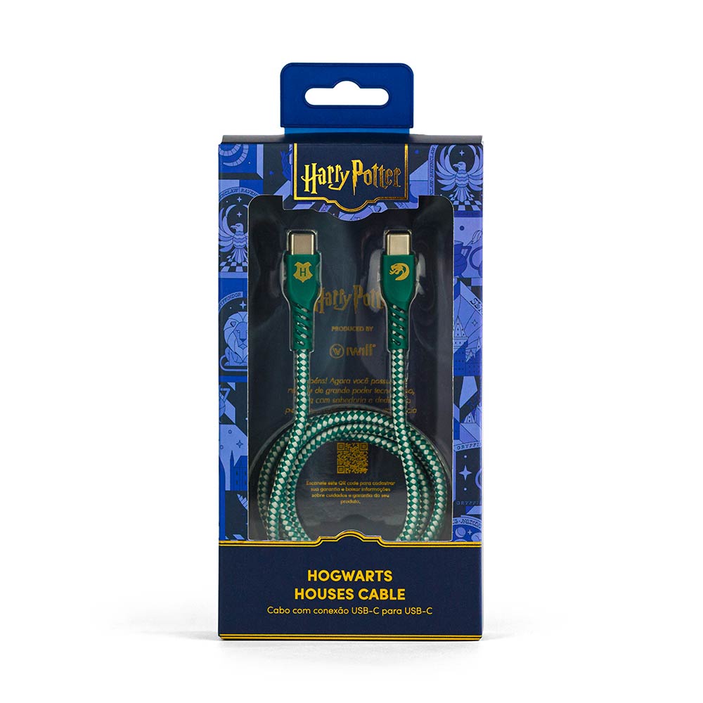 Cabo USB-C para USB-C Verde | Sonserina Harry Potter