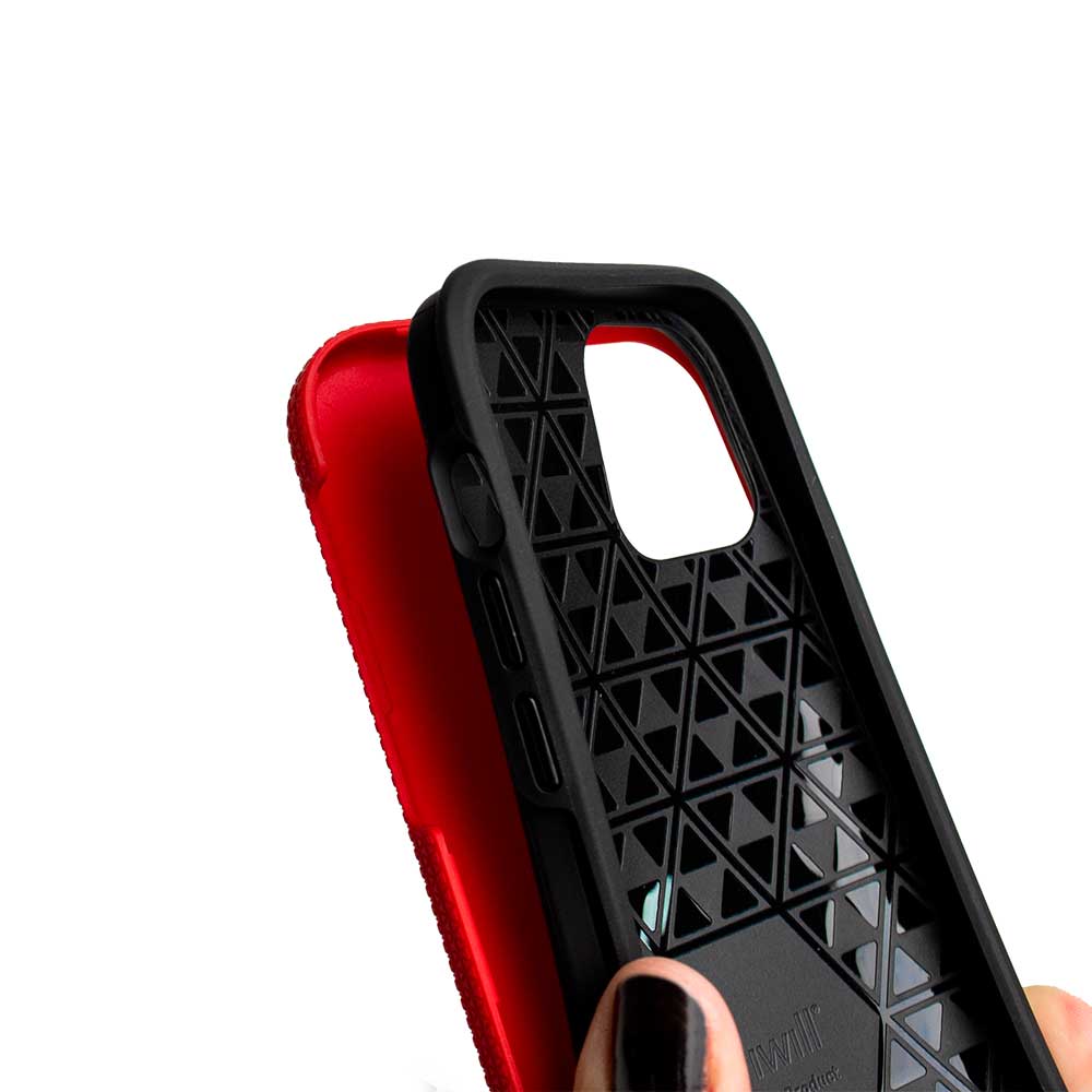 Capa para iPhone 12 Mini Antichoque Vermelha | Double Case iWill