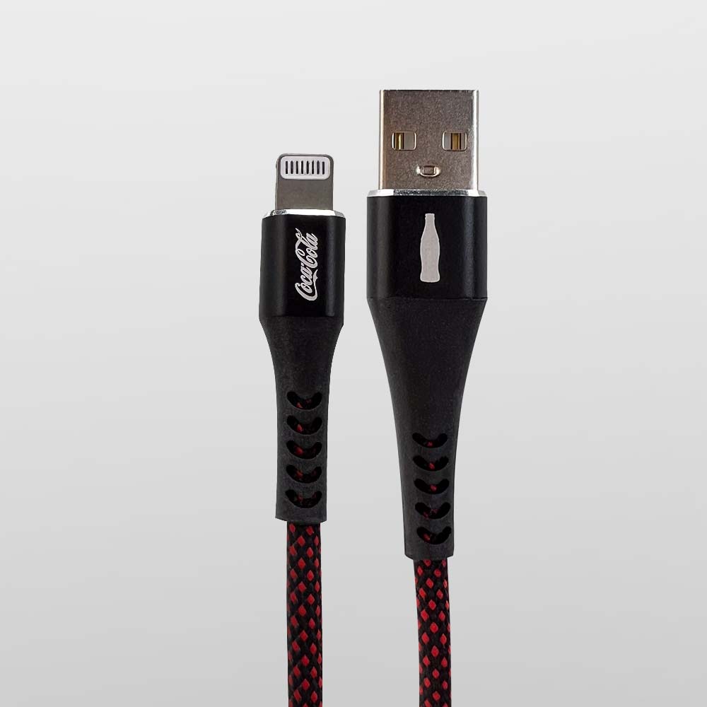 Cabo MFi Lightning para USB Preto | Elite Cable Coca-Cola
