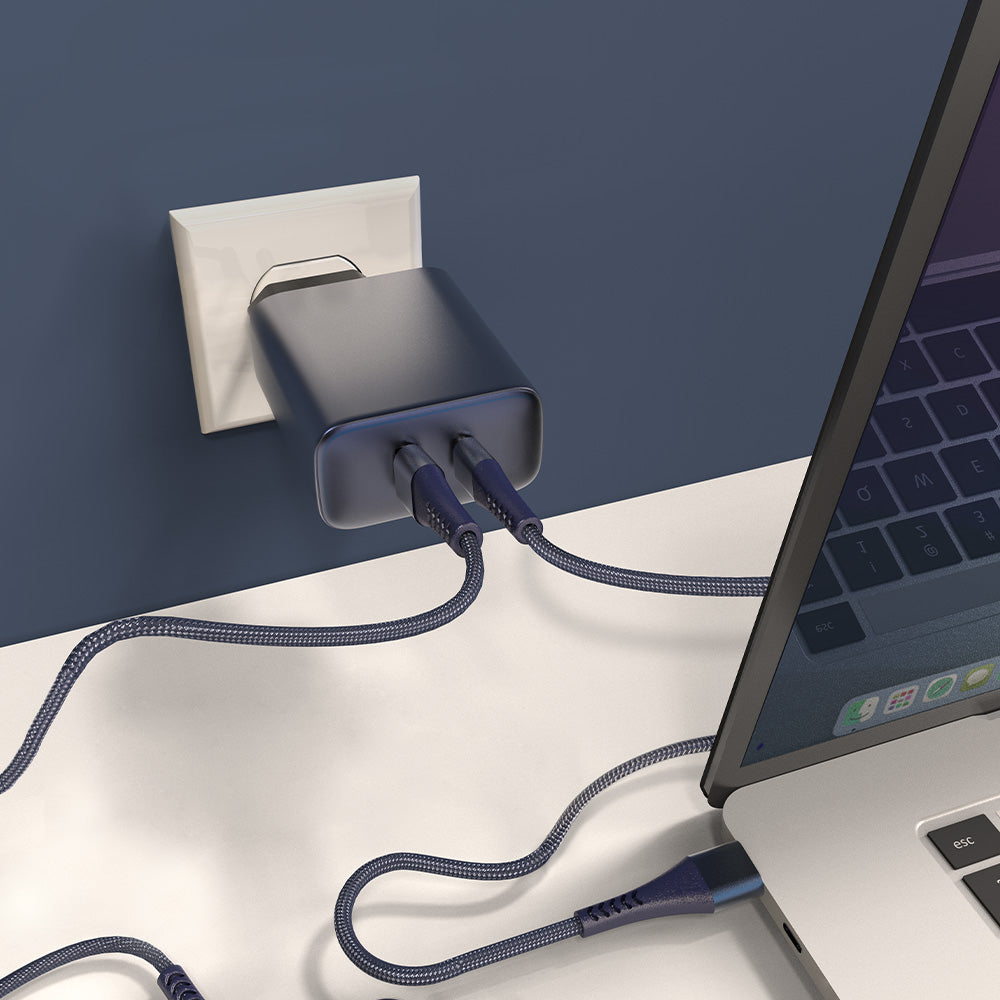 Carregador GaN 65W com 1 USB e 1 USB-C Power Delivery - iWill