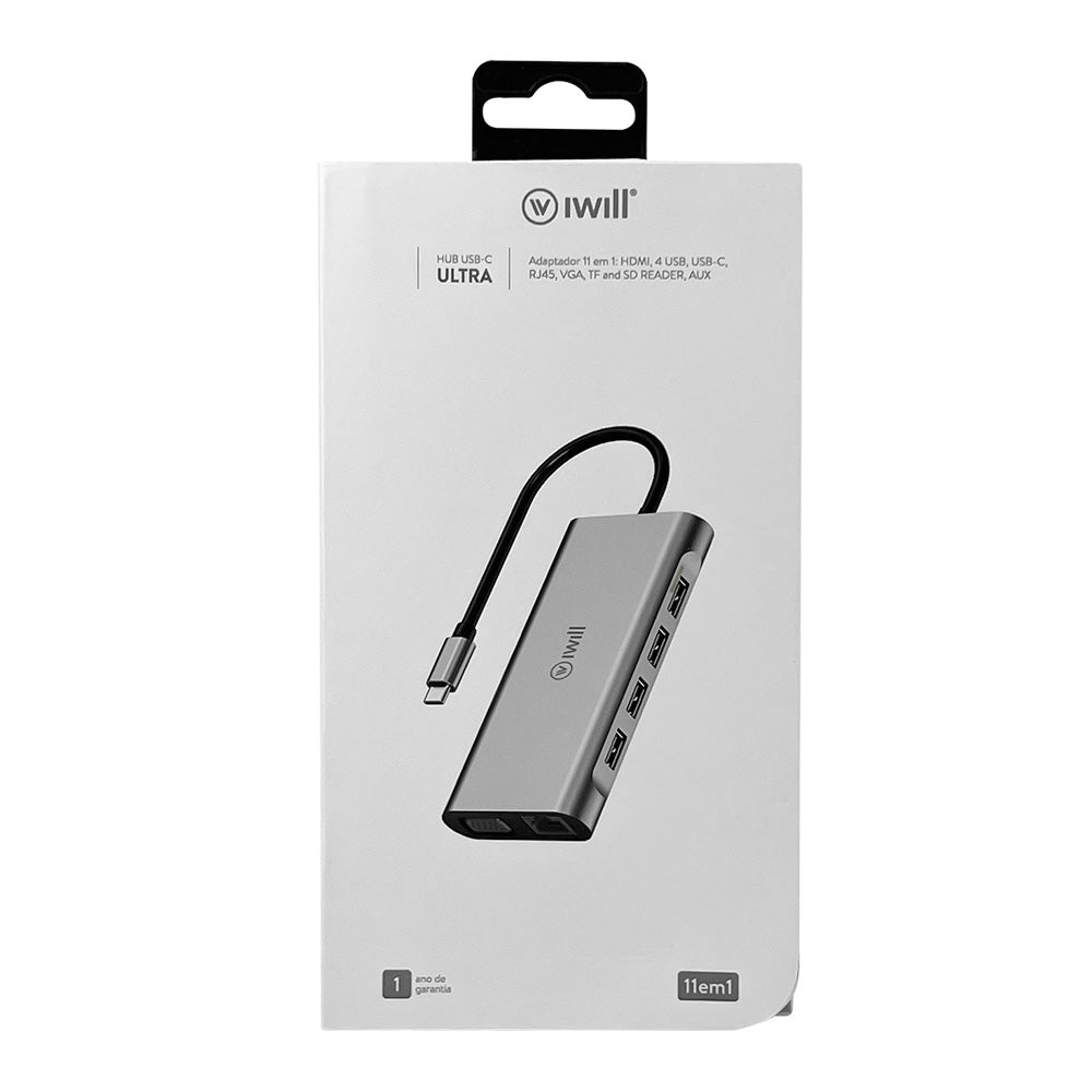 Hub USB-C Ultra 11 em 1 - iWill