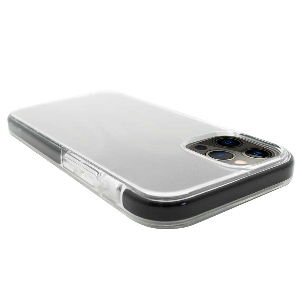 Capa para iPhone 12 / 12 Pro Transparente com Preto | Impact Case iWill