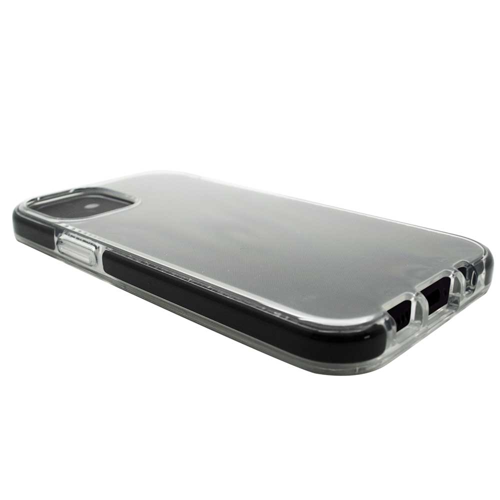Capa para iPhone 12 / 12 Pro Transparente com Preto | Impact Case iWill