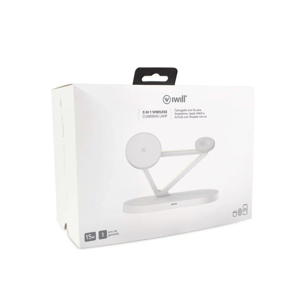 Lâmpada 5 em 1 com Carregamento Wireless | iWill