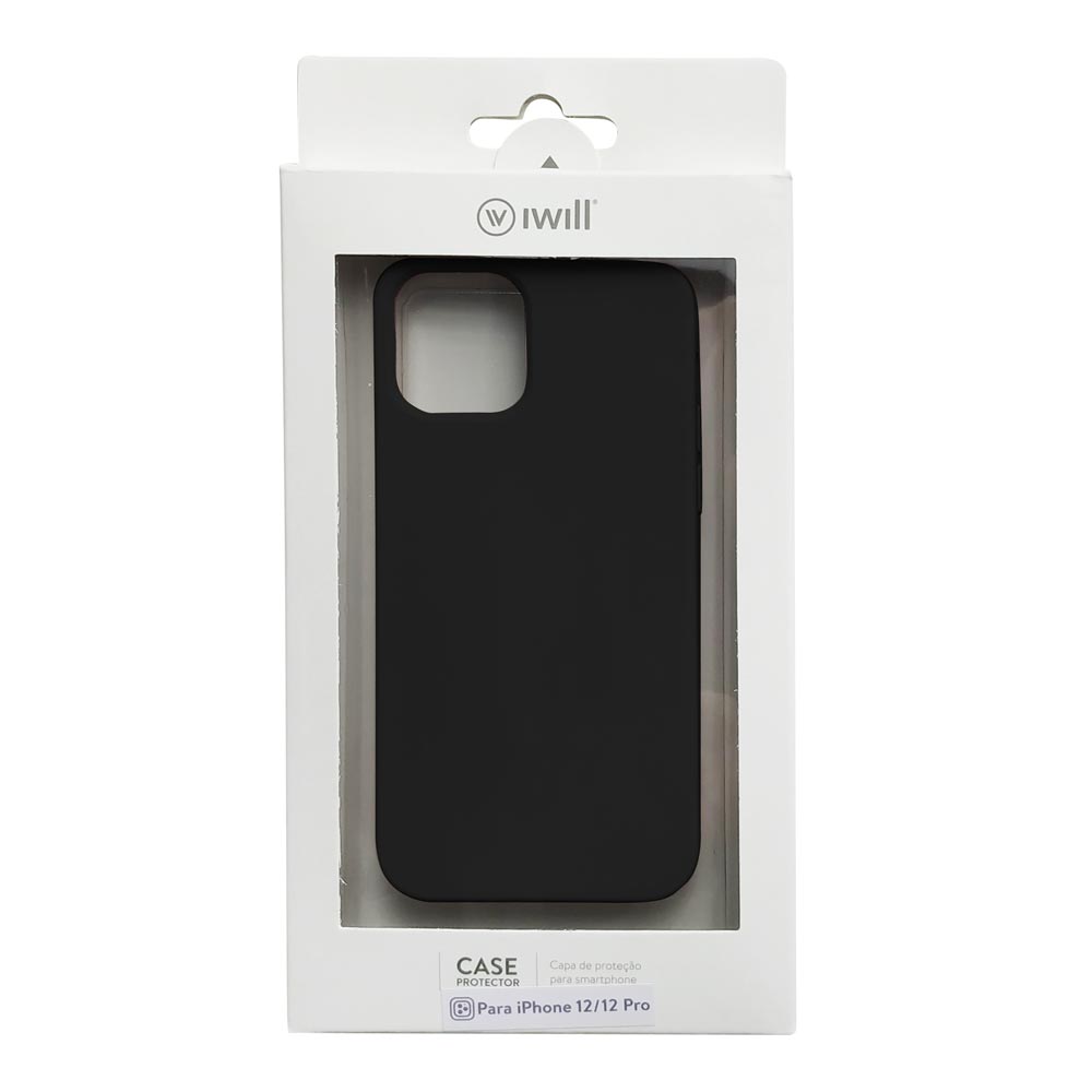 Capa para iPhone 12 / 12 Pro Preta | Simple Case iWill