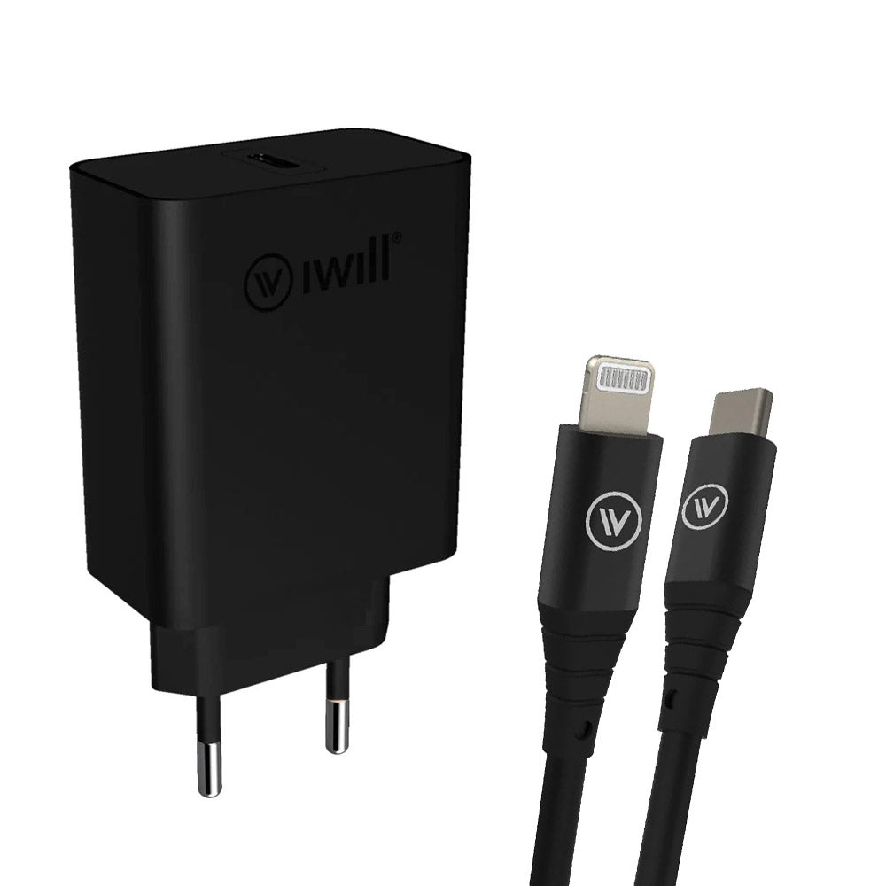 Kit de Carregamento 20W MFi Preto | iWill