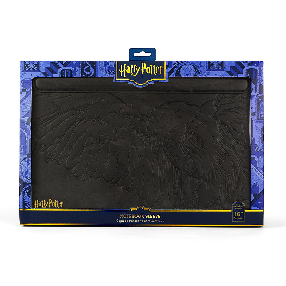 Capa para Notebook 16" de Couro Sintético Preta | Harry Potter