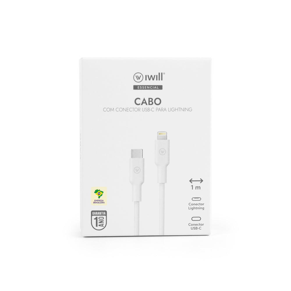 Cabo Lightning para USB-C Branco | iWill Essencial