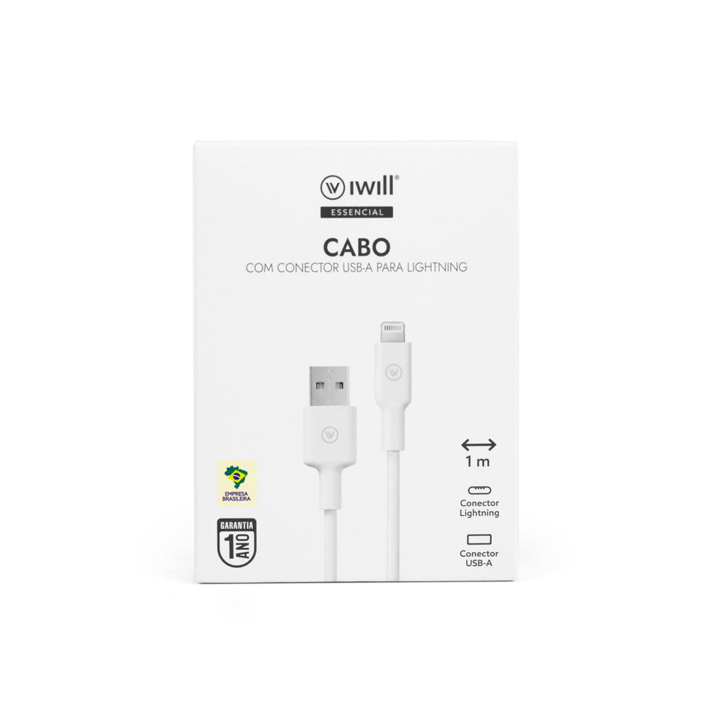 Cabo USB para Lightning Branco | iWill Essencial