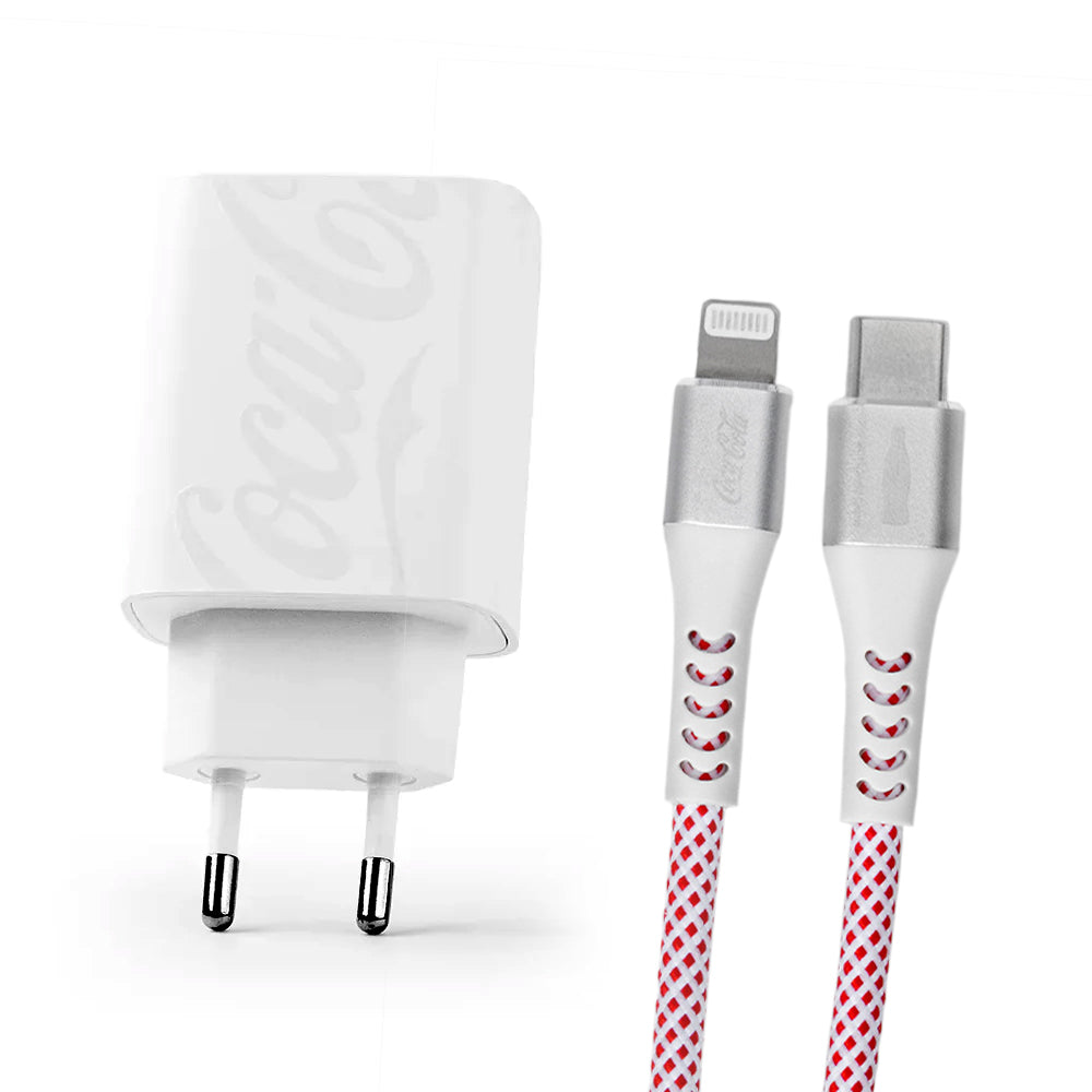Kit de Carregamento 30W MFi Branco | Coca-Cola