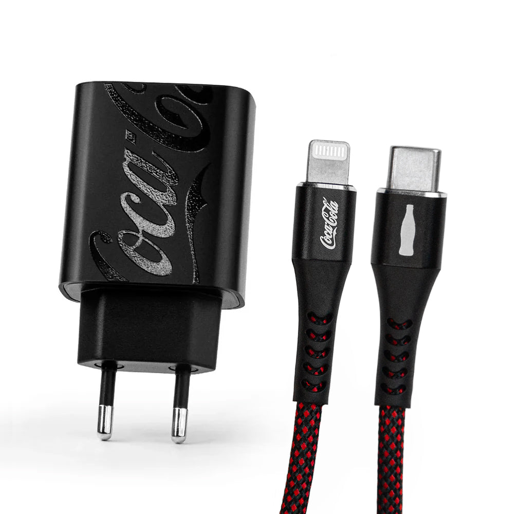 Kit de Carregamento 30W MFi Preto | Coca-Cola