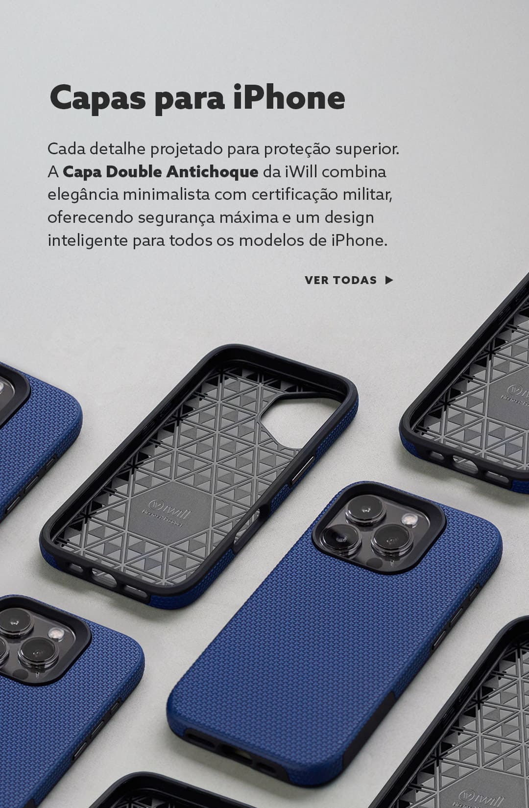 Capas para iPhone MagSafe, com carregamento magnético, azul da iWill